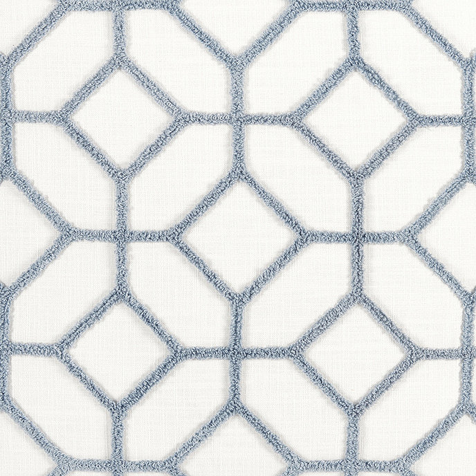Ballard Designs Inman Textured Trellis Panel Cornflower 96" Ballard Designs Havenly
