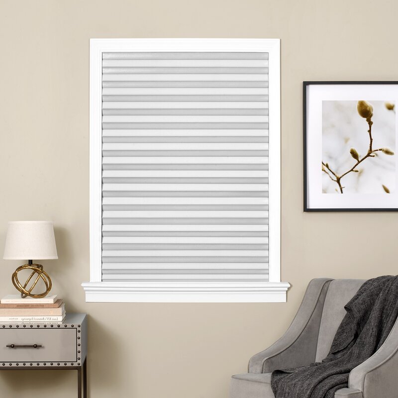 EZShade Cordless Vinyl Room Darkening Pleated Window Shade 36X75