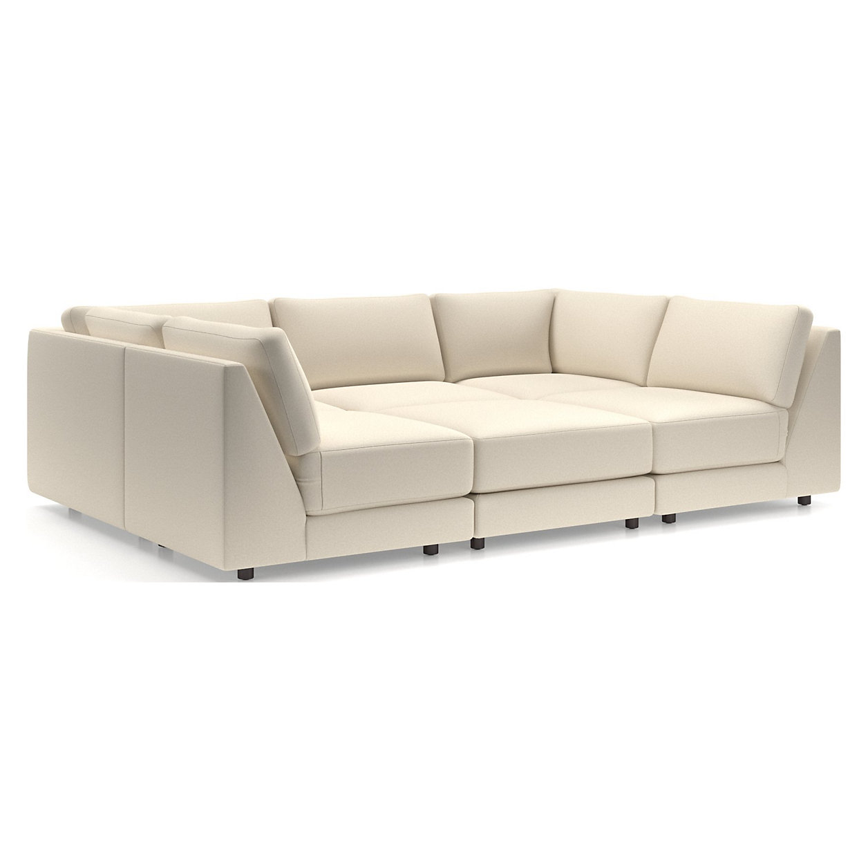 Peyton 6Piece Pit Sectional Sofa Crate and Barrel Havenly