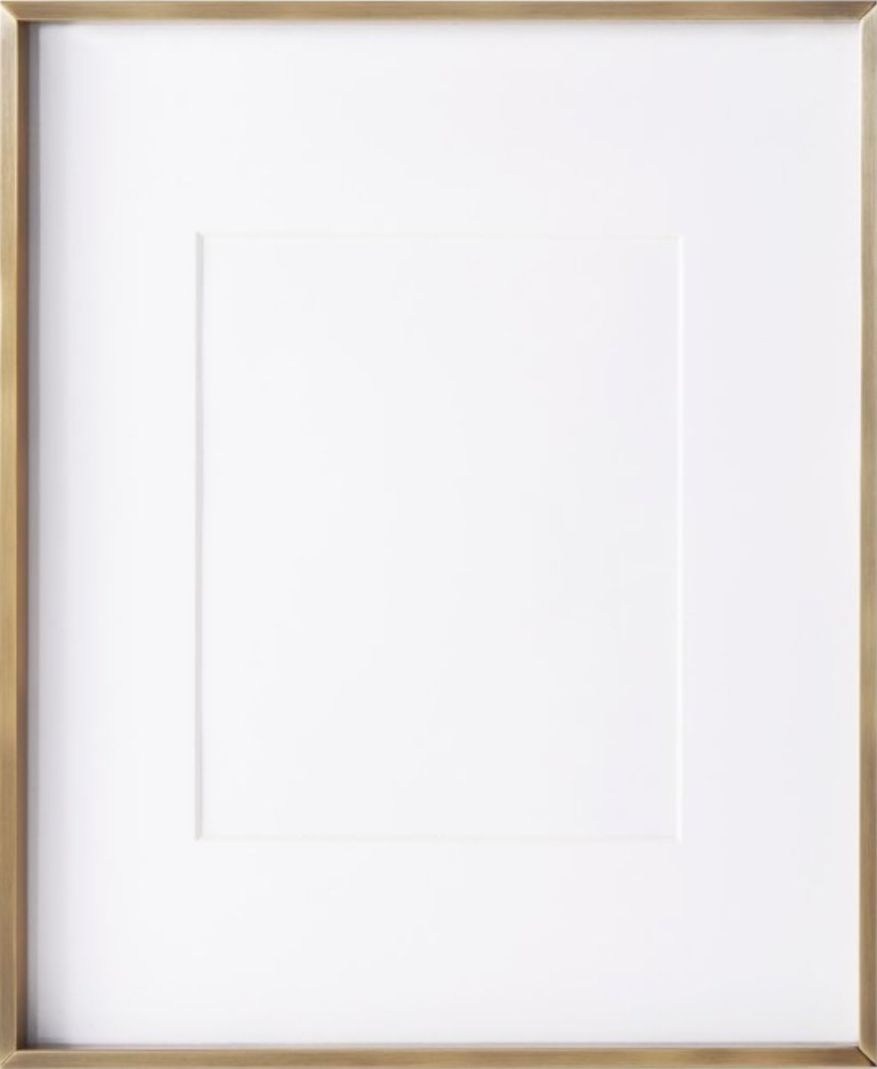 Polished Nickel Gallery Frames with Antique Brass, 8" X 10" Williams