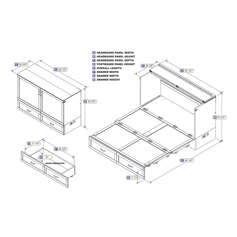 audet queen murphy bed