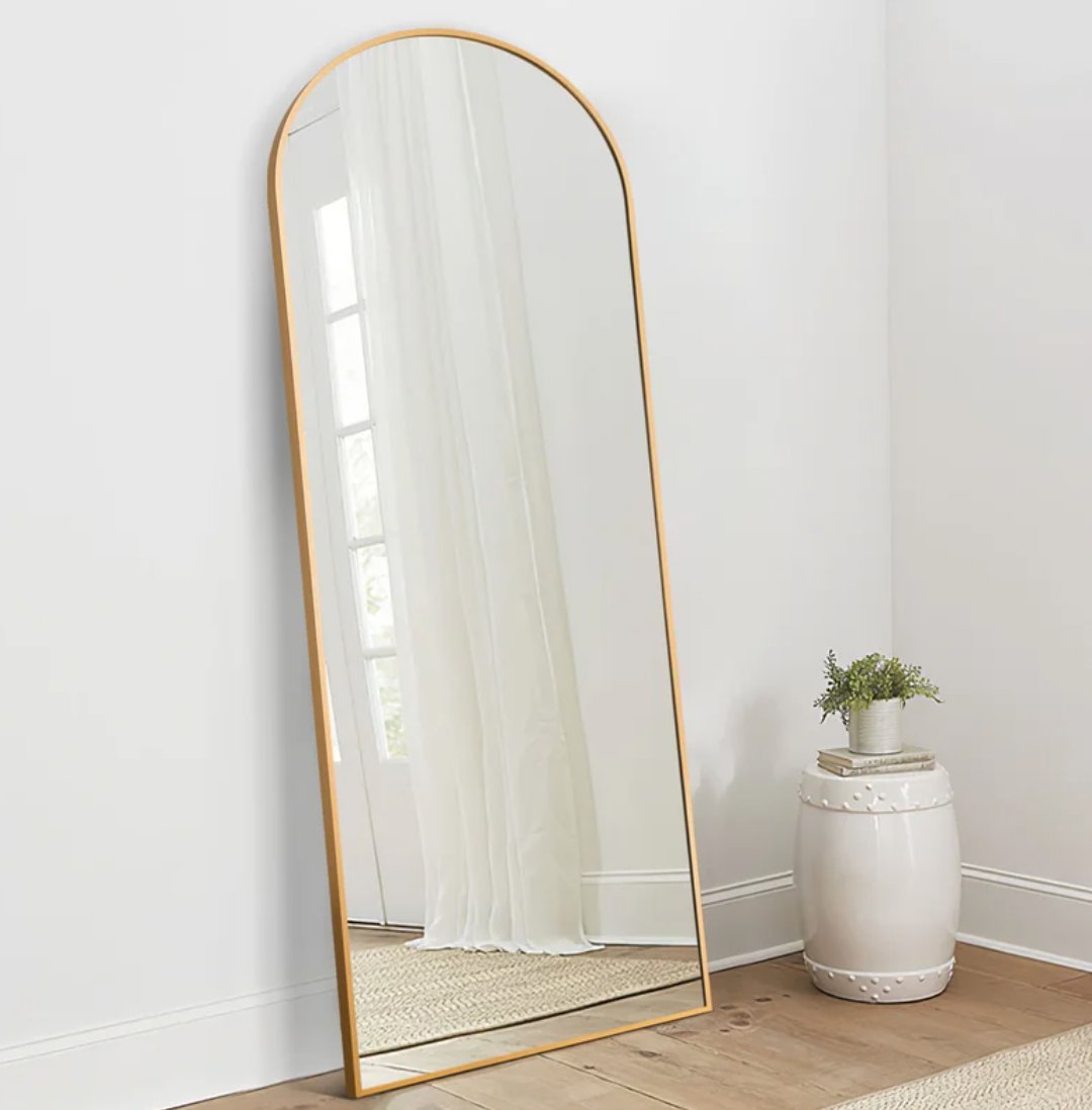 Full Length Mirror, Gold, 21" x 64" Wayfair Havenly