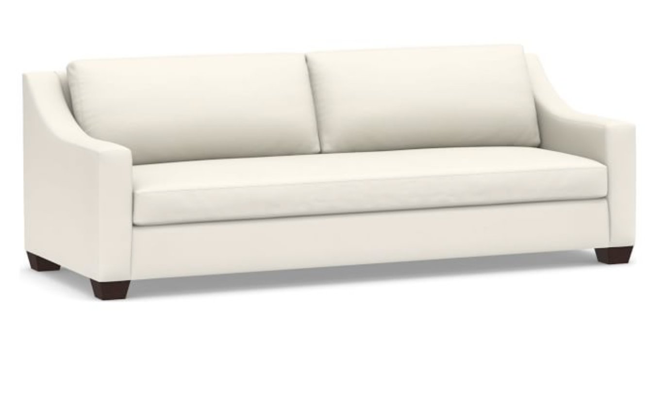York Slope Arm Upholstered Deep Seat Grand Sofa* 2X1, Down Blend Wrapped Cushions, Performance
