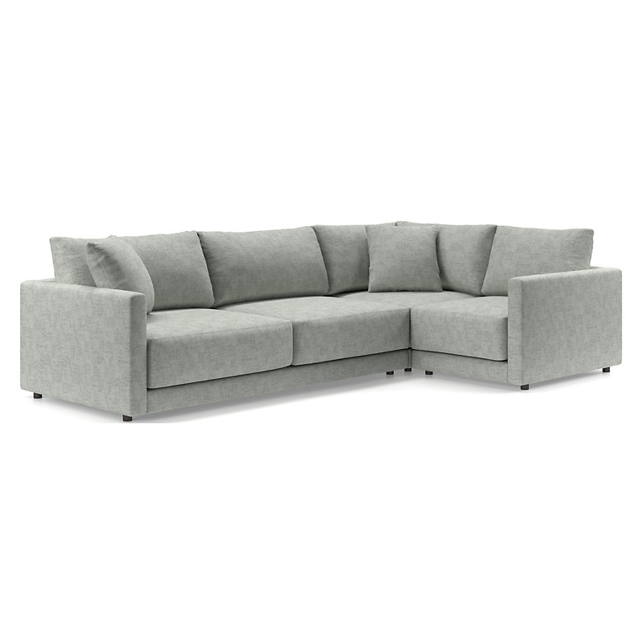 Gather Deep 3Piece Sectional Sofa Crate and Barrel Havenly