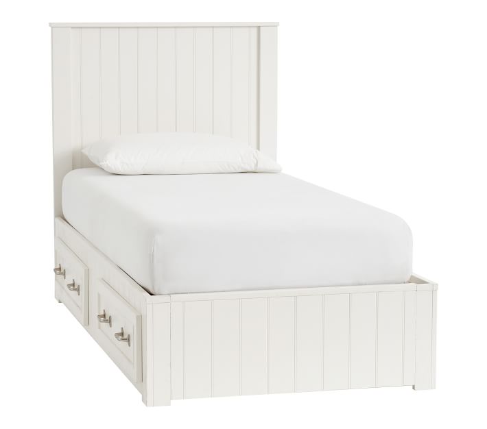 Belden Twin Bed with Headboard, Simply White, Flat Rate - Pottery Barn