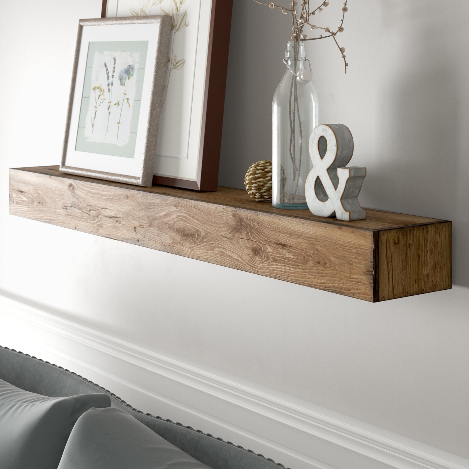 Ascension Pine Solid Wood Floating Shelf Wayfair Havenly
