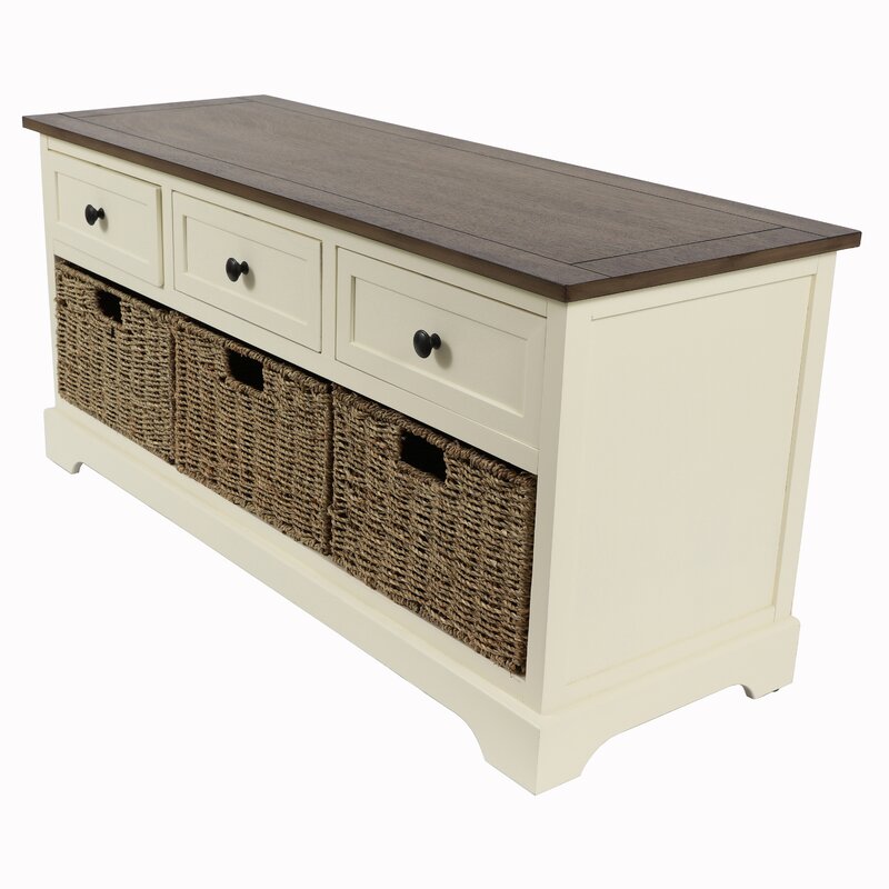 Kaler Drawers Storage Bench Wayfair Havenly