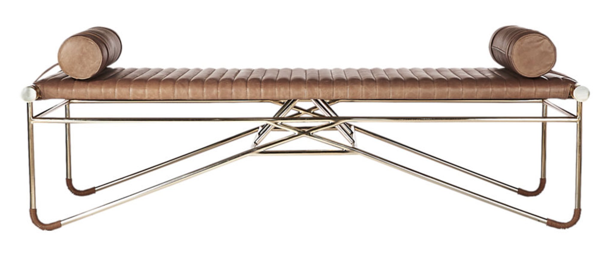 La strizza saddle leather bench hotsell