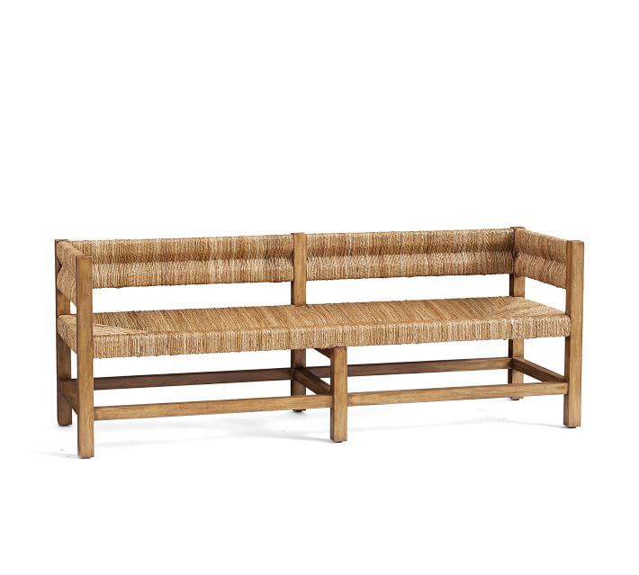 outdoor woven bench