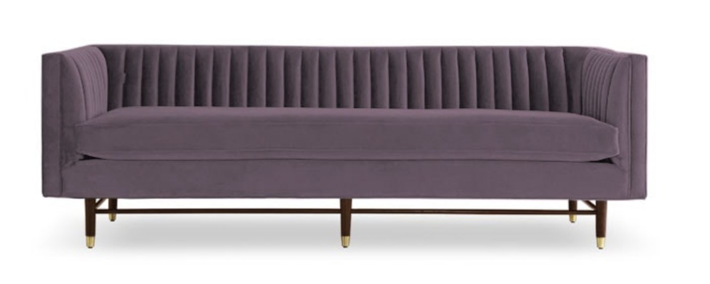 Purple Chelsea Mid Century Modern Sofa Royale Lavender Medium