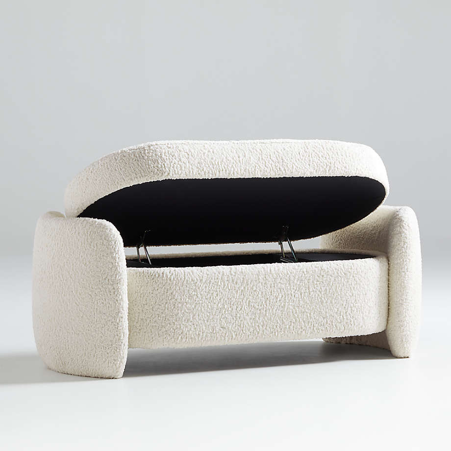 Crate And Barrel Calder Bench Calder 48" Storage Bench - Crate and Barrel | Havenly