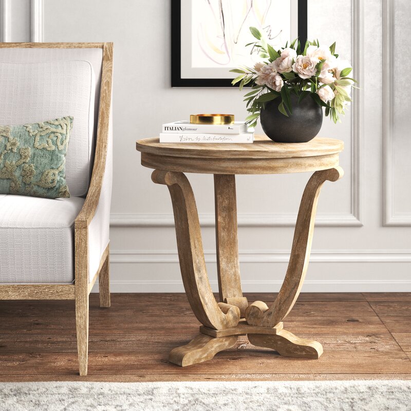 francesca pedestal end table