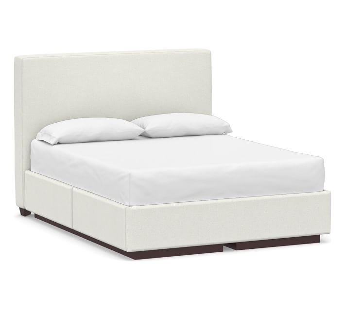 Big Sur Upholstered Headboard and Side Storage Platform Bed, King