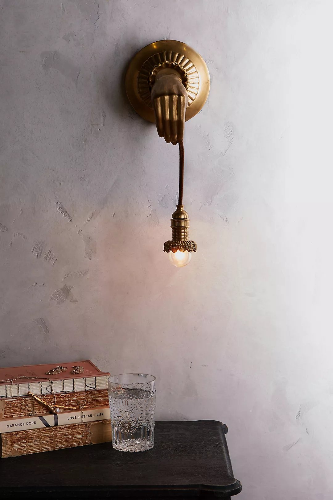 anthropologie hand sconce