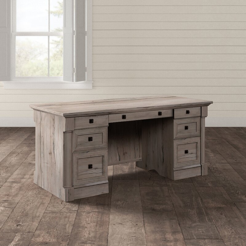 rustic u shaped desk