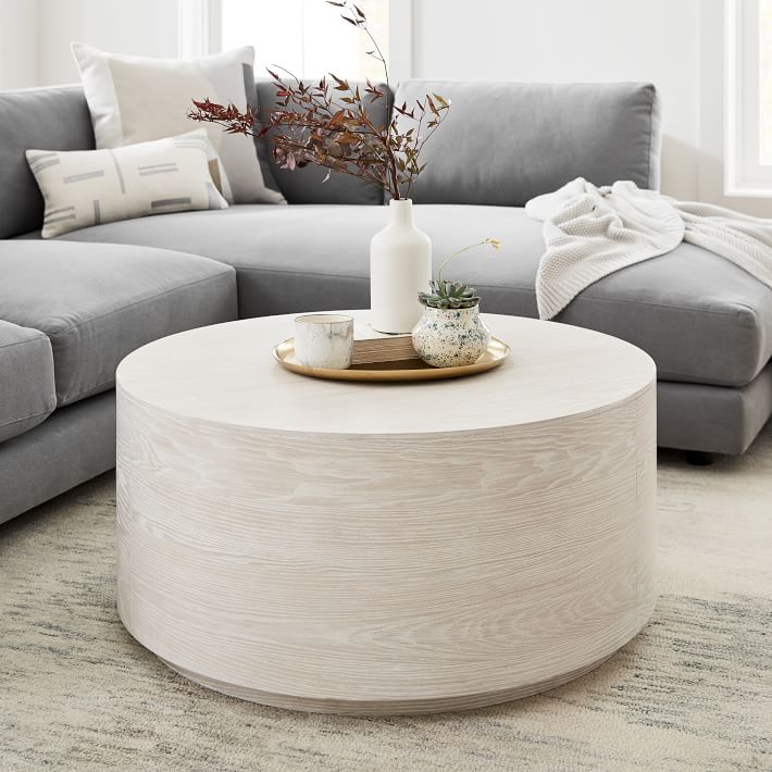 Drum Coffee Table, 36", Winterwood West Elm