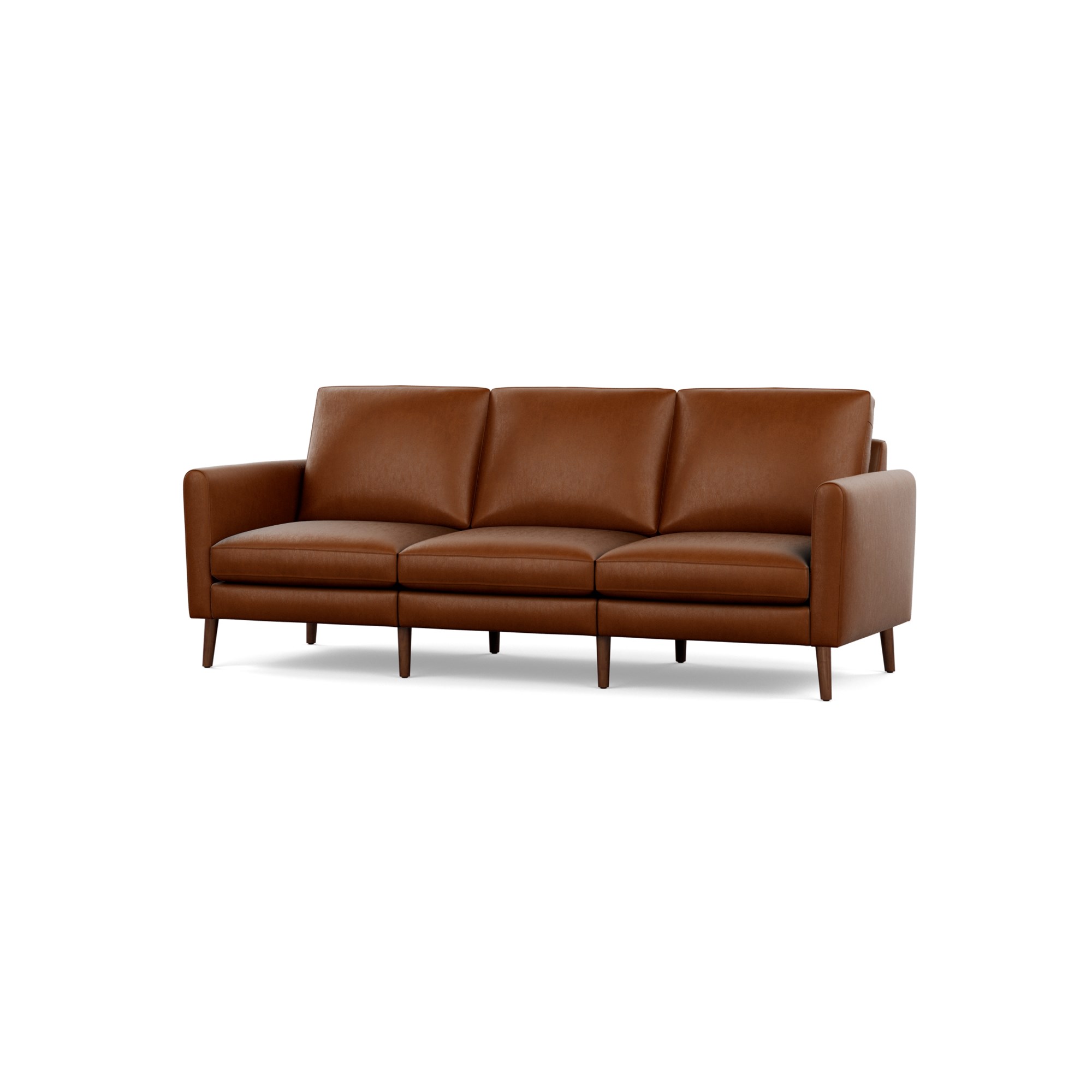 Burrow Nomad Leather Sofa, Leg Finish: WalnutLegs - Burrow | Havenly