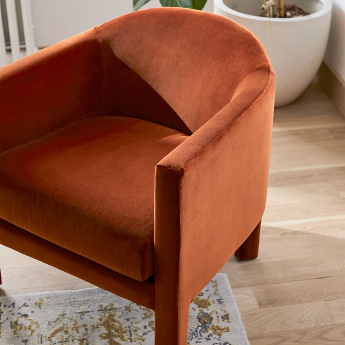 west elm rust chair