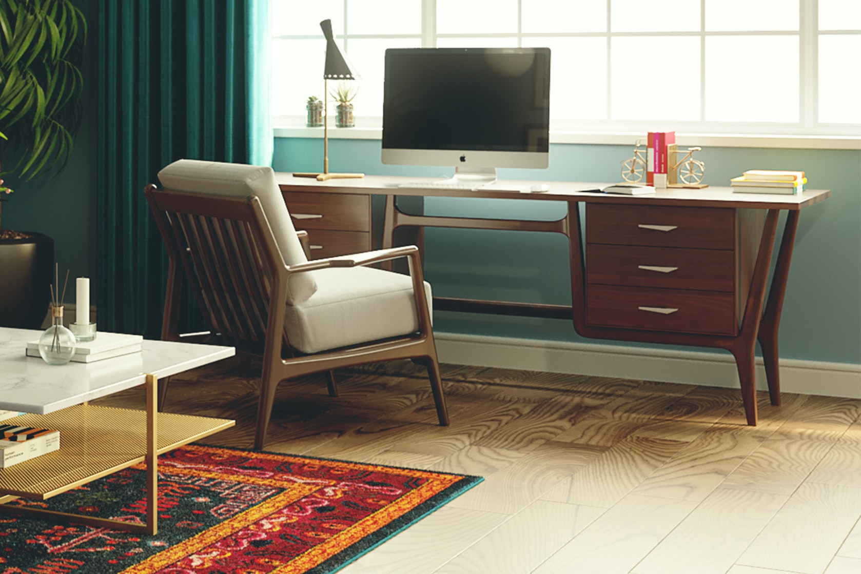 Mid-Century Modern Office Decor Ideas - Bark and Chase