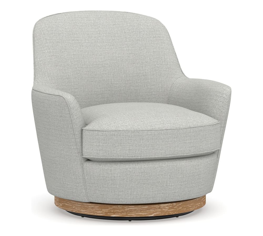 Larkin Upholstered Swivel Armchair Polyester Wrapped Cushions