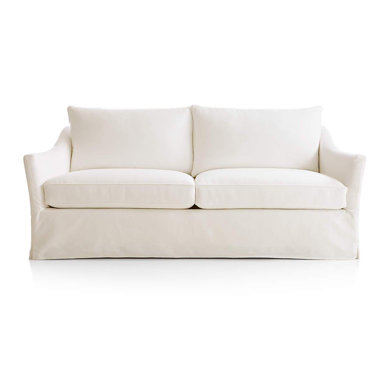 Keely Slipcovered Apartment Sofa / Newport, Salt Crate and Barrel