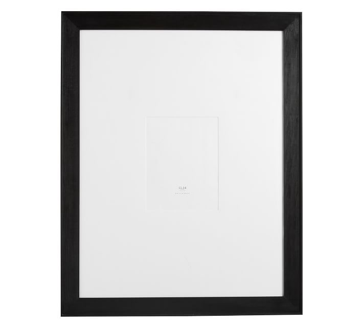 Wide Profile Wood Picture Frames, Black, 11