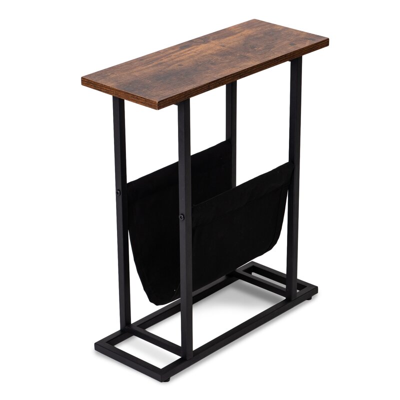 Hillside frame end store table with storage