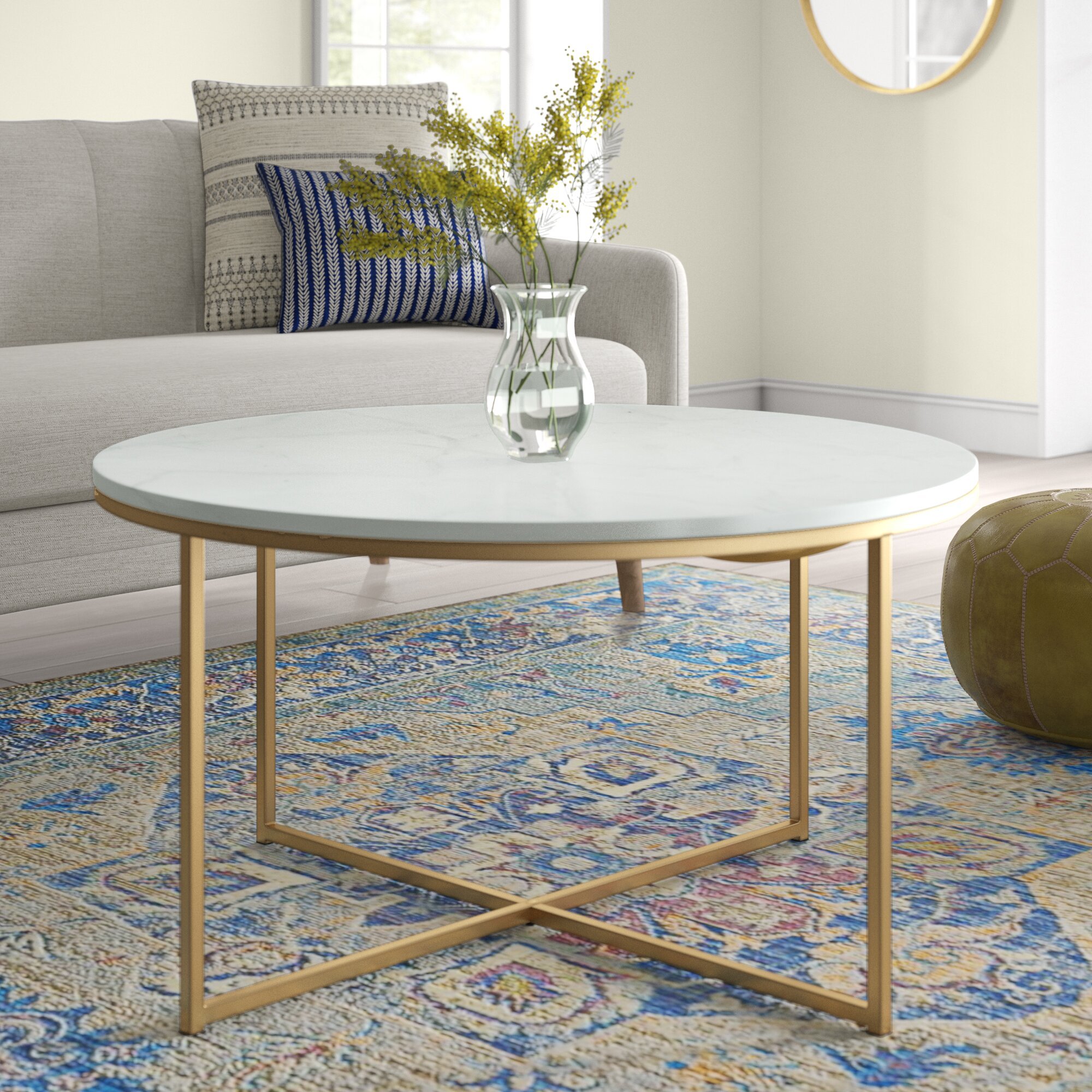 Wasser cross legs coffee table discount