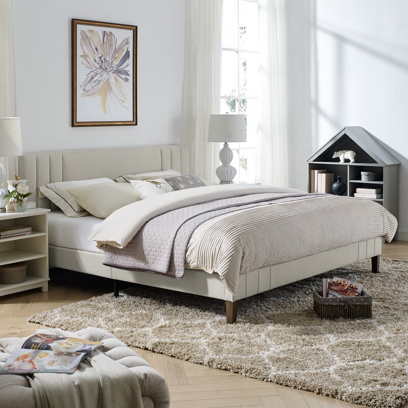 Moniz upholstered low profile platform bed sales