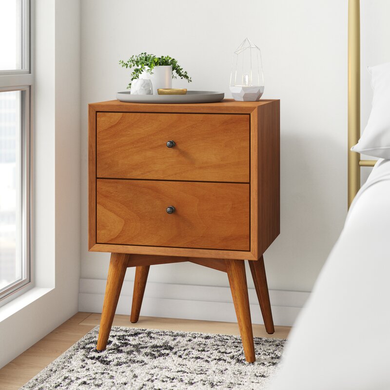 aliyah 2 drawer nightstand