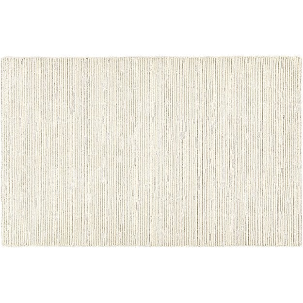 Elfen Ivory Textured Wool Rug 5'x8' CB2 Havenly