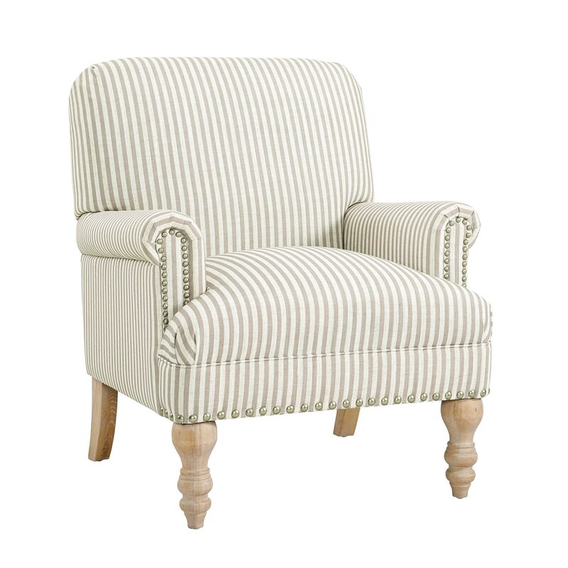 Bashir Armchair Beige White