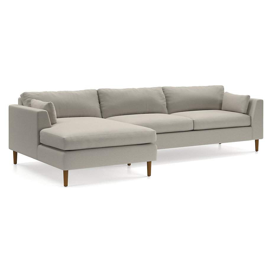 Avondale Wood Leg 2Piece Sectional Sofa Crate and Barrel Havenly