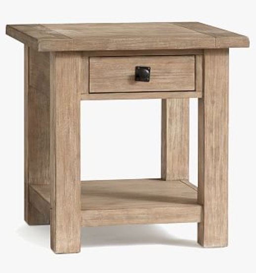 Benchwright 24" Square End Table, Seadrift Pottery Barn Havenly