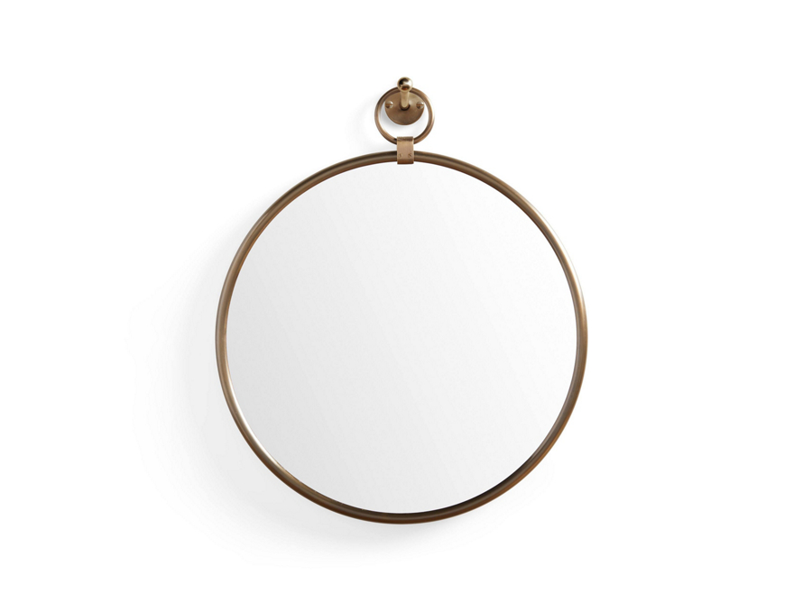 Thomas Round Wall Mirror in Metal 23" Gold - Arhaus | Havenly