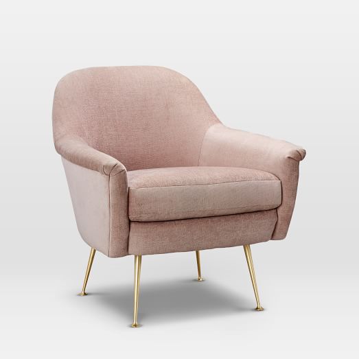 west elm chair pink