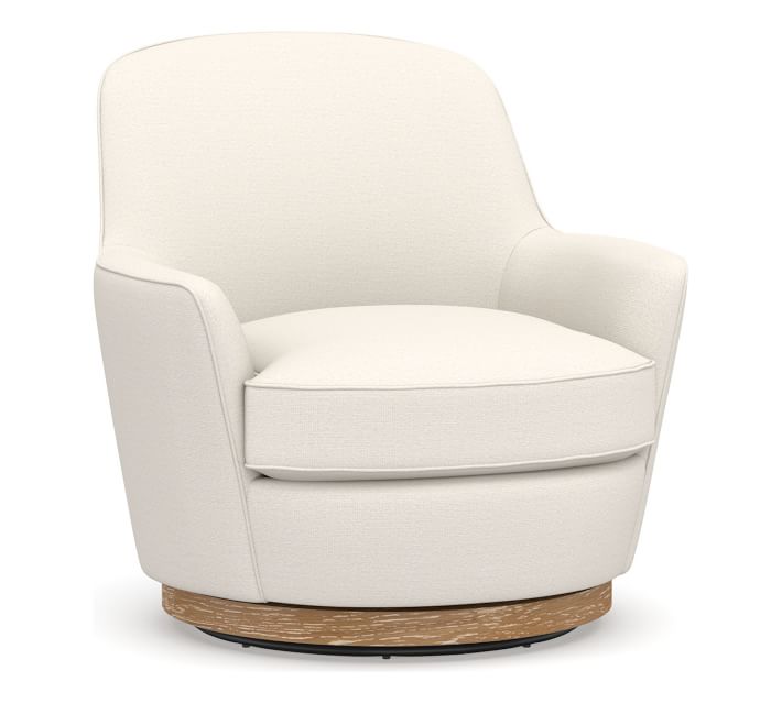 Larkin Tufted Upholstered Swivel Armchai Performance Chateau