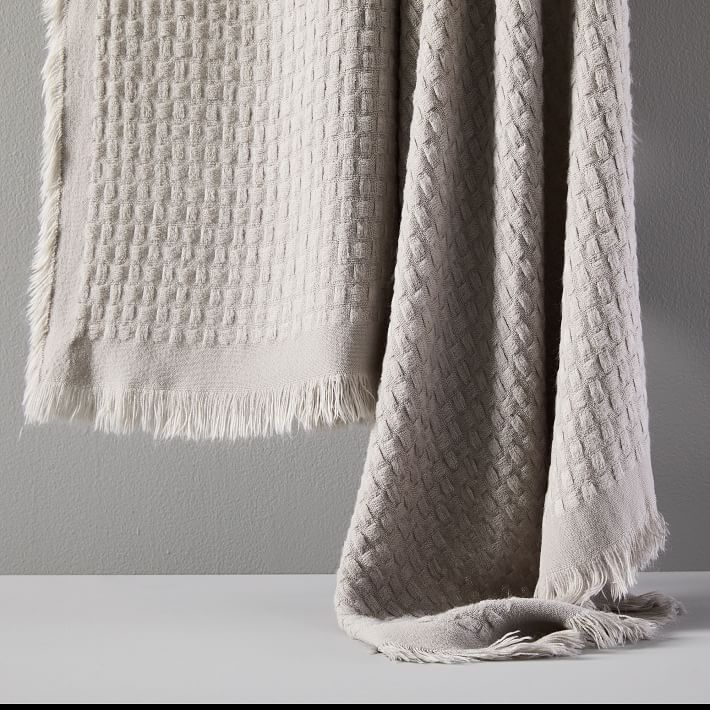 West Elm Waffle Weave Throw Collection