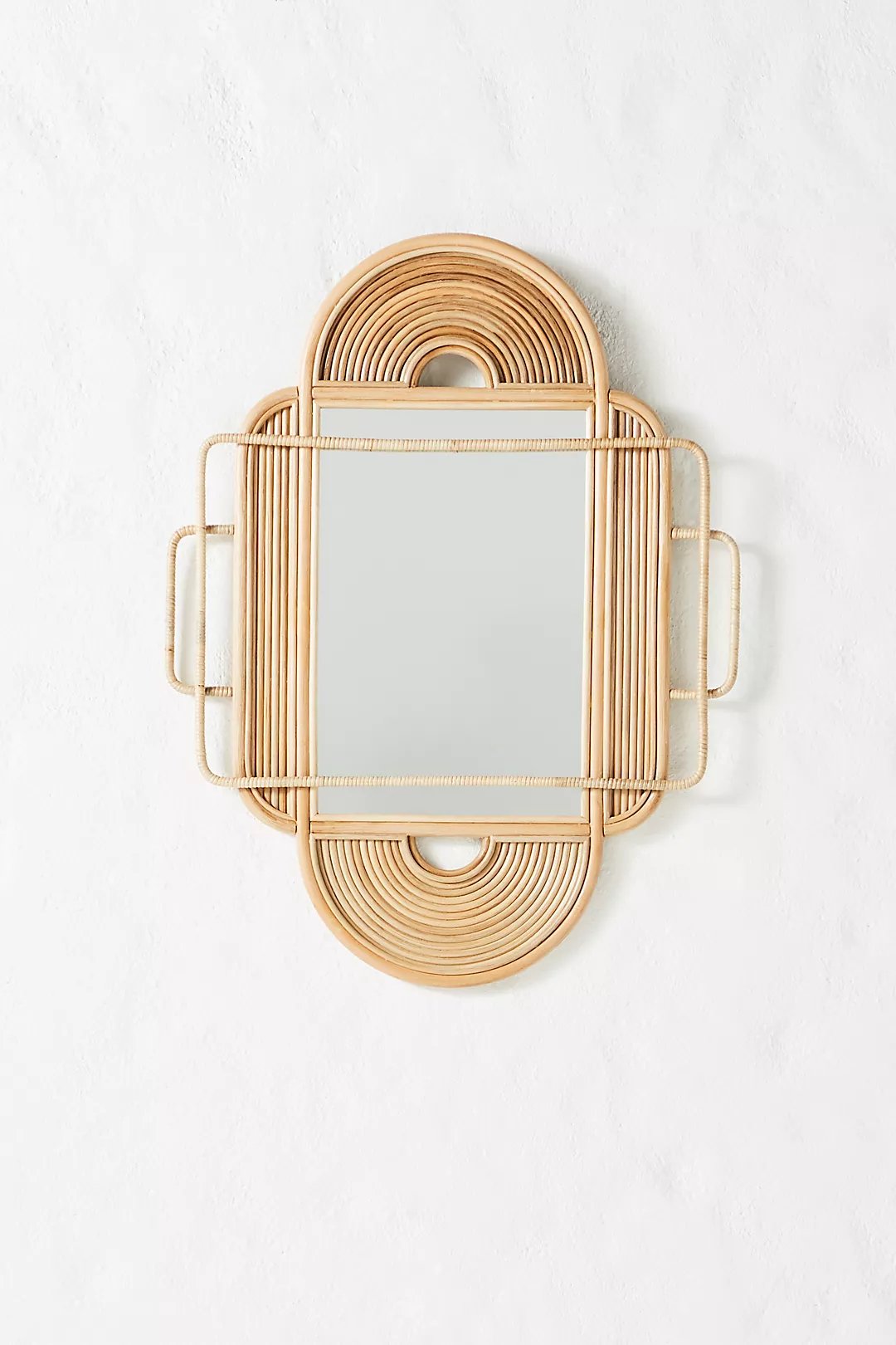 Sculpted Rattan Mirror Anthropologie Havenly