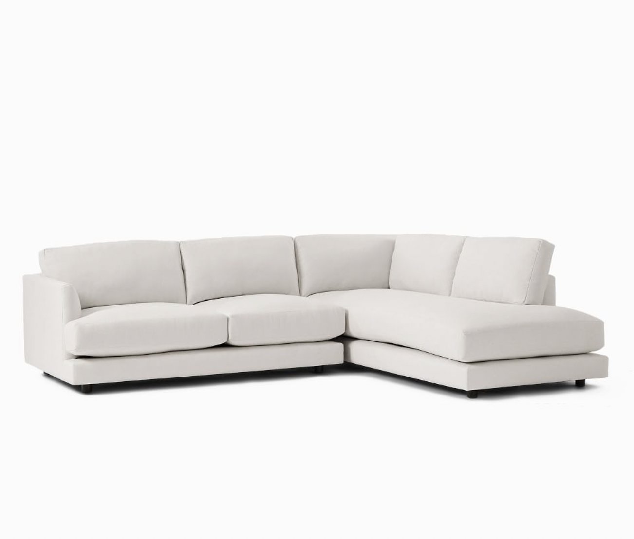 Haven 113" Right Multi Seat 2Piece Bumper Chaise Sectional, Extra Deep