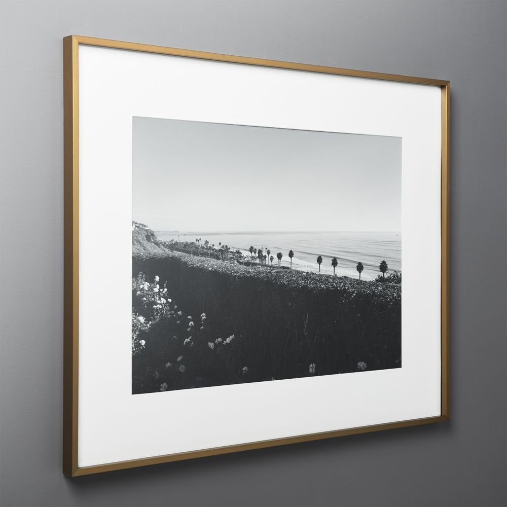 Gallery Brass Frame with White Mat 18x24 CB2 Havenly