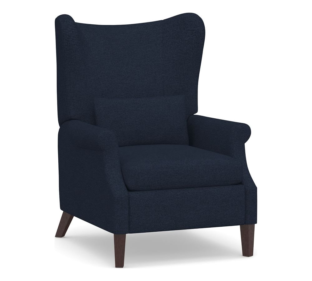 Champlain Upholstered Wingback Recliner, Polyester Wrapped Cushions