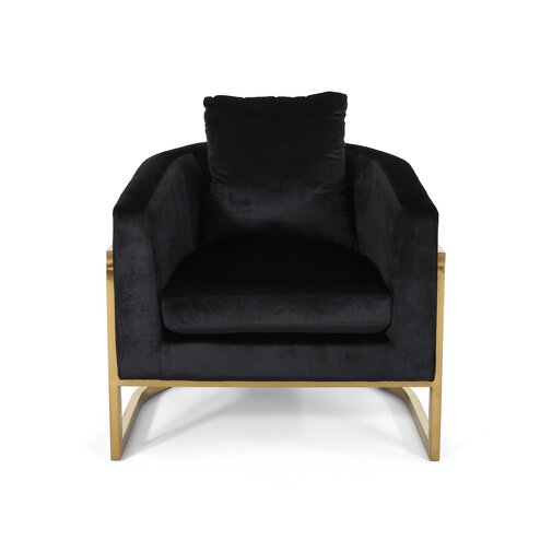 reece modern velvet glam armchair