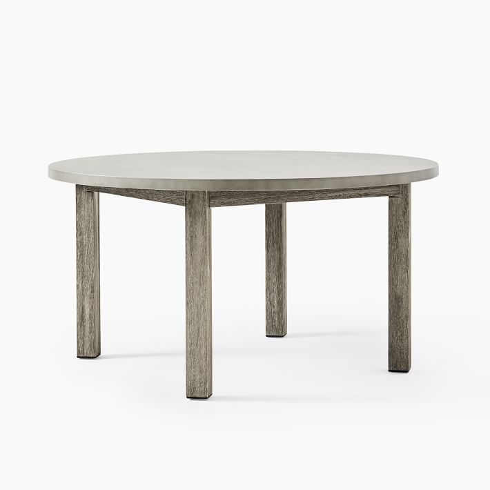 Weathered Gray 60 Round Dining Table, Weathered Gray Round Dining Table