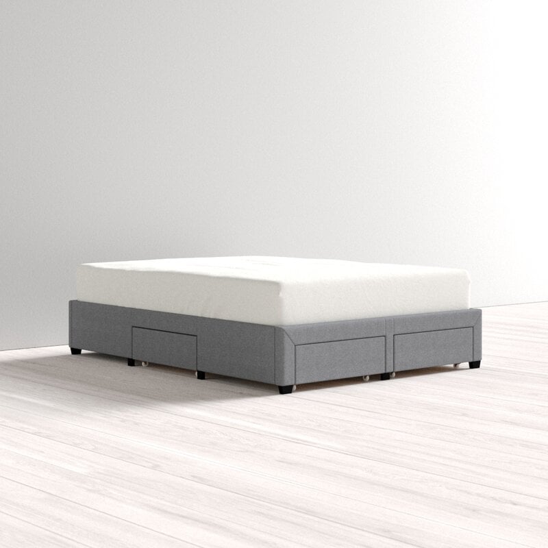 Braham Queen Upholstered Storage, Platform Bed With Storage No Headboard