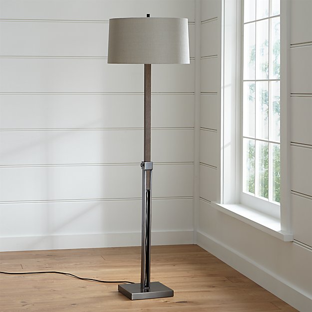 denley nickel floor lamp