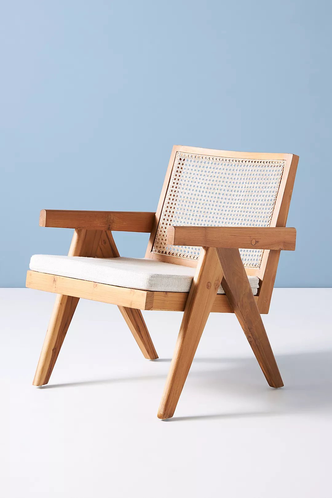 ashton caned teak accent chair