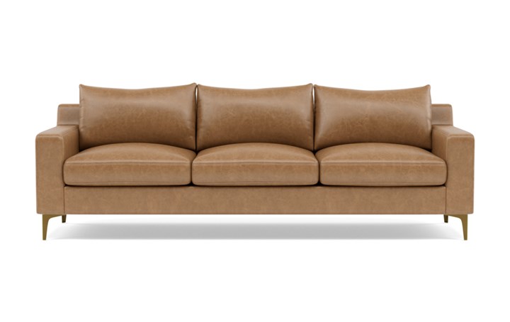 sloan leather sofa 79 palomino matte black 2700