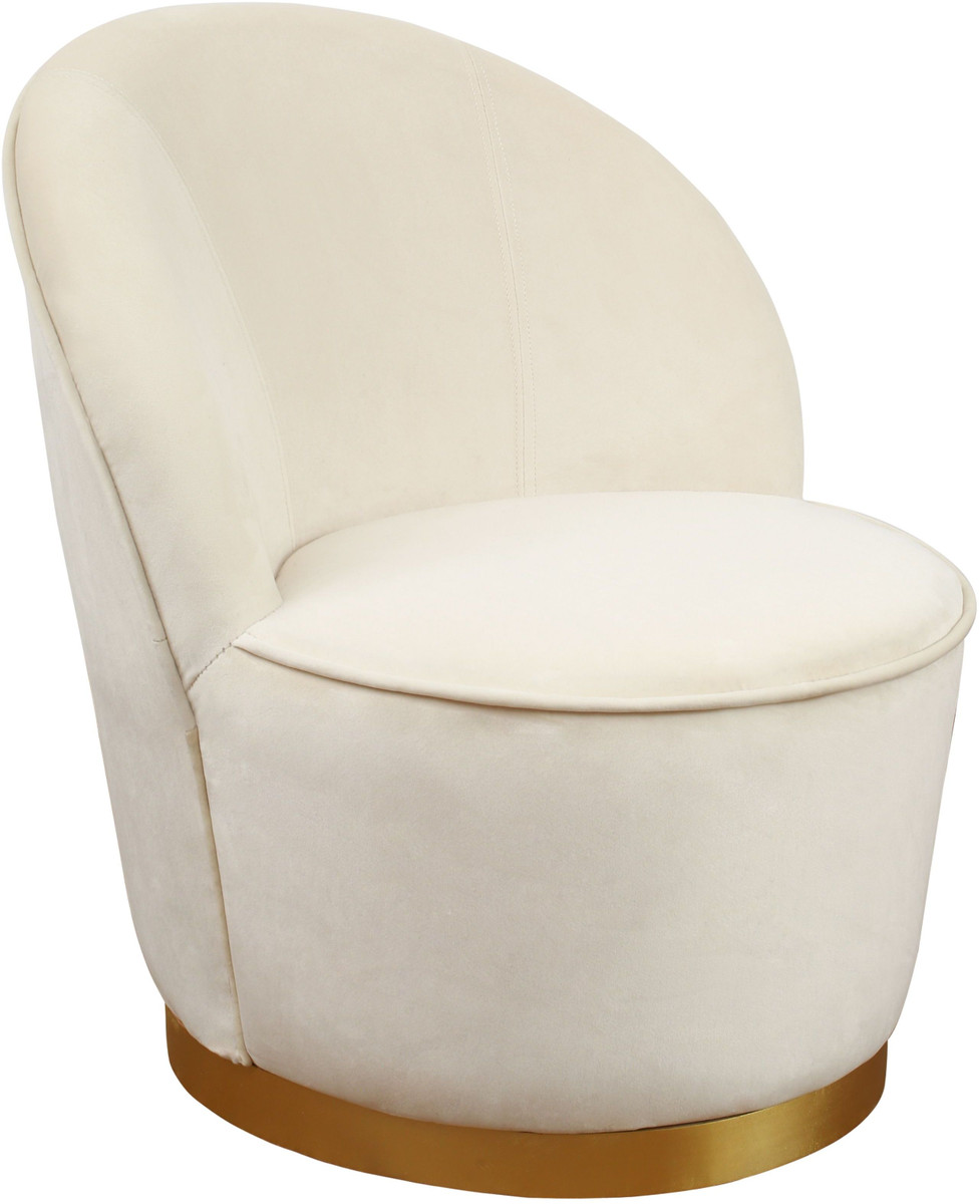 Londyn Ivory Velvet Junior Chair Maren Home Havenly