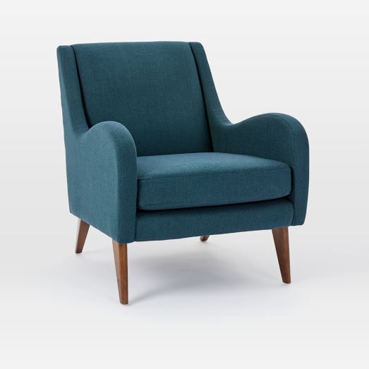 West elm teal deals chair